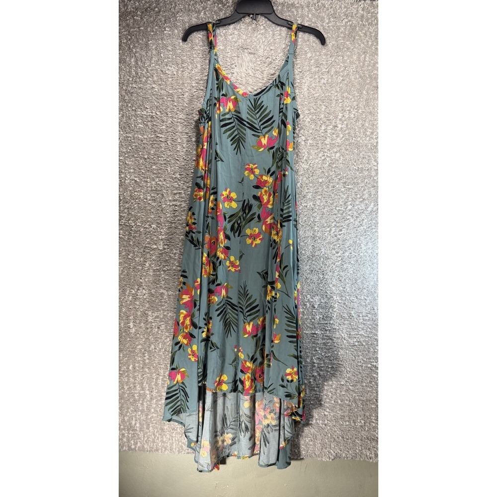 Torrid Maxi Challis A-Line Floral Hi-Low Dress Bohemian Colorful 00, M, L 10